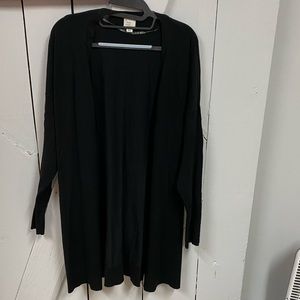 A New Day XL Black Cardigan NWOT w/belt